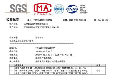 ROSH十項(xiàng)檢測報告